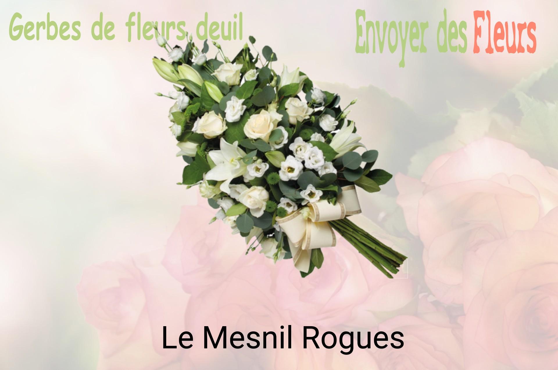 Gerbe de fleurs de deuil livrée à Le Mesnil-Rogues